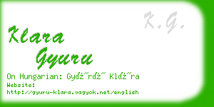 klara gyuru business card